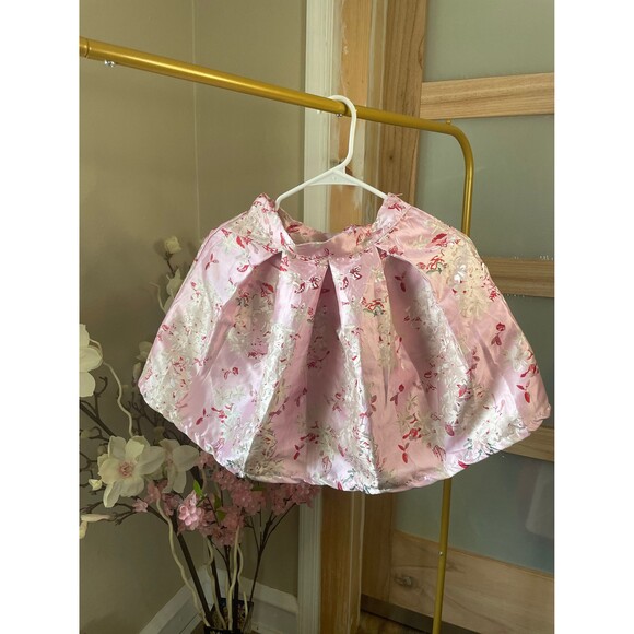 Other - Girls Pink Floral Skirt Lined Dressy Party Tutu Style Size 12/14 Lightweight